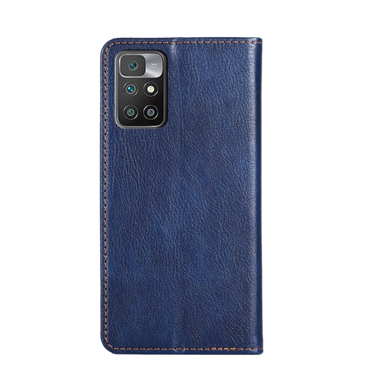 For Xiaomi Redmi 10 Gloss Oil Solid Color Magnetic Leather Phone Case