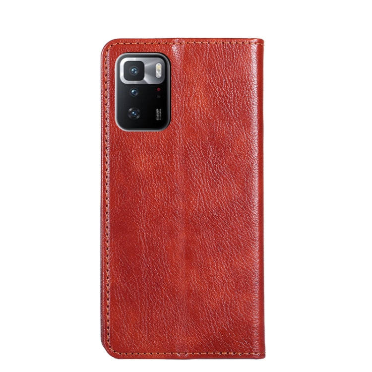 For Xiaomi Redmi Note 10 Pro China Gloss Oil Solid Color Magnetic Leather Phone Case