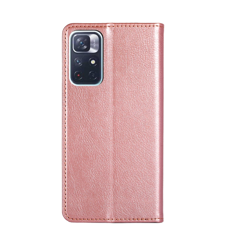 For Xiaomi Redmi Note 11 China / Poco M4 Pro 5G Gloss Oil Solid Color Magnetic Leather Phone Case