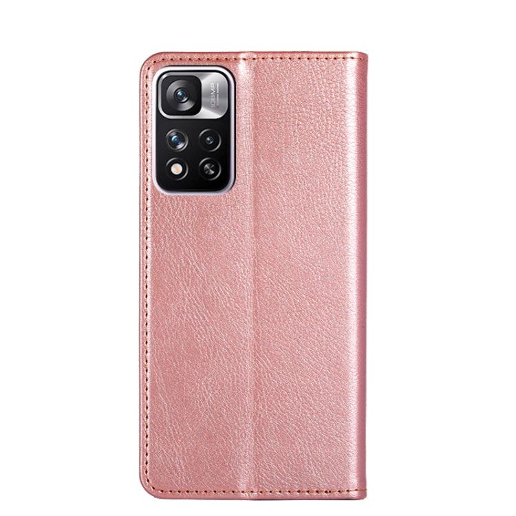 For Xiaomi Redmi Note 11 Pro 5G / Pro Plus 5G Gloss Oil Solid Color Magnetic Leather Phone Case