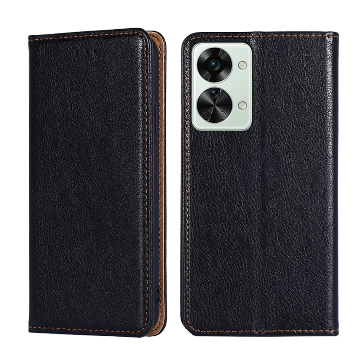 For OnePlus Nord 2T Gloss Oil Solid Color Magnetic Leather Phone Case