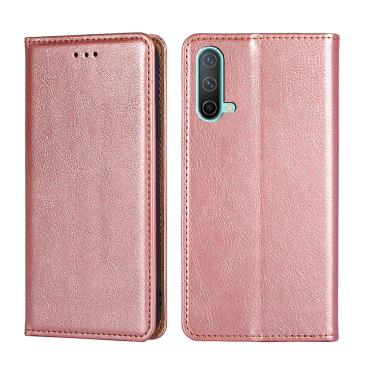 For OnePlus Nord CE 5G Gloss Oil Solid Color Magnetic Leather Phone Case