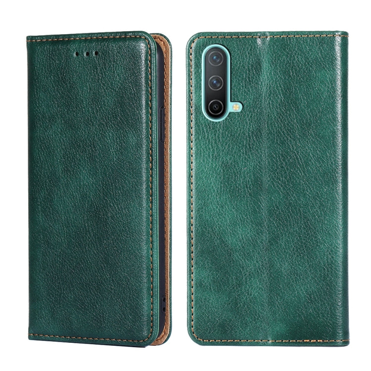For OnePlus Nord CE 5G Gloss Oil Solid Color Magnetic Leather Phone Case