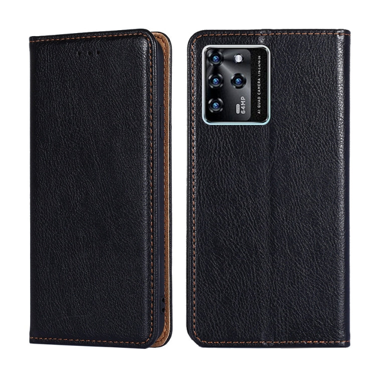 For ZTE Blade V30 Gloss Oil Solid Color Magnetic Leather Phone Case