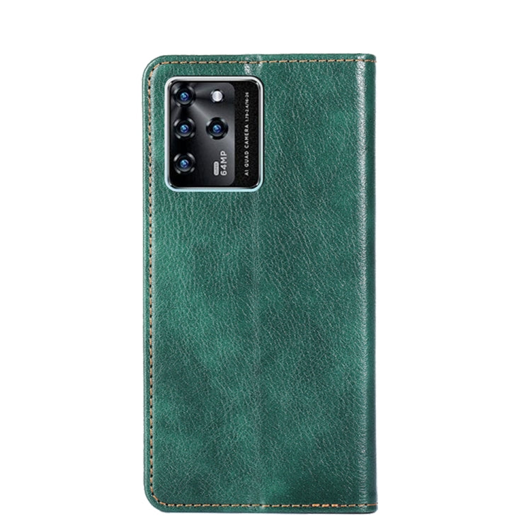 For ZTE Blade V30 Gloss Oil Solid Color Magnetic Leather Phone Case