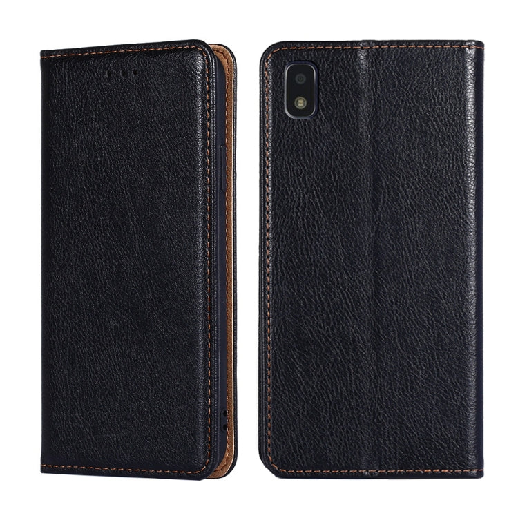 For ZTE Blade L210 Gloss Oil Solid Color Magnetic Leather Phone Case