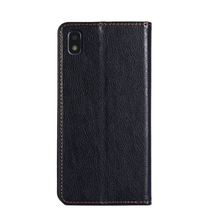 For ZTE Blade L210 Gloss Oil Solid Color Magnetic Leather Phone Case