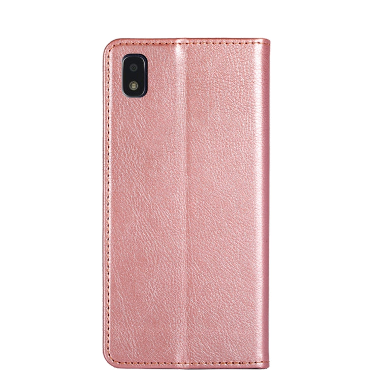 For ZTE Blade L210 Gloss Oil Solid Color Magnetic Leather Phone Case