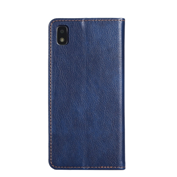 For ZTE Blade L210 Gloss Oil Solid Color Magnetic Leather Phone Case