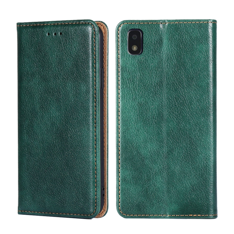 For ZTE Blade L210 Gloss Oil Solid Color Magnetic Leather Phone Case