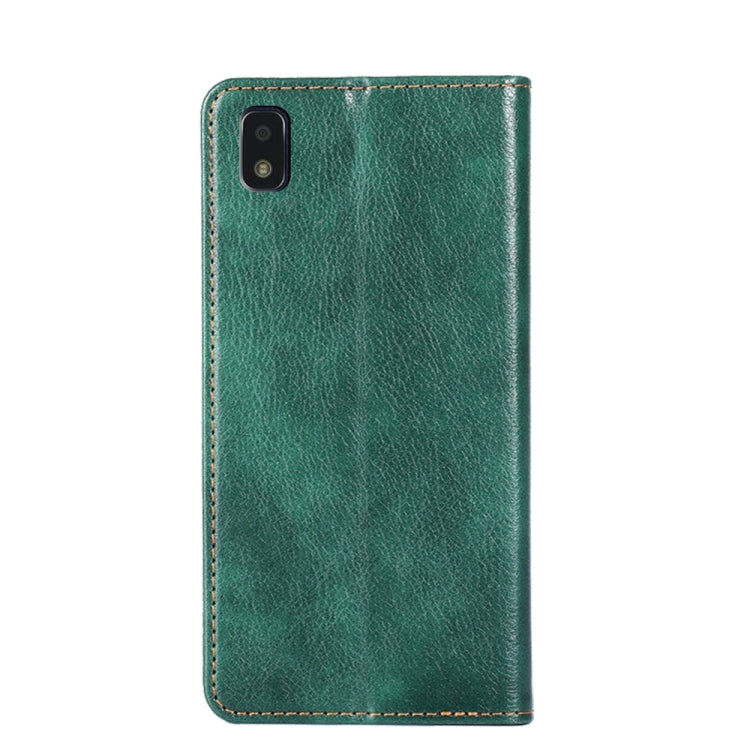 For ZTE Blade L210 Gloss Oil Solid Color Magnetic Leather Phone Case