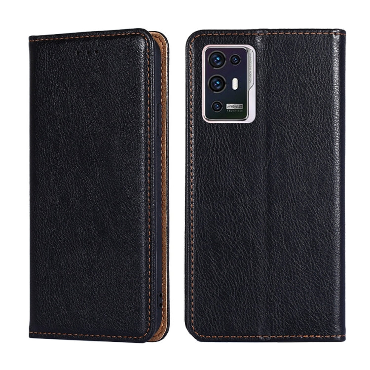 For ZTE Axon 30 Pro 5G Gloss Oil Solid Color Magnetic Leather Phone Case
