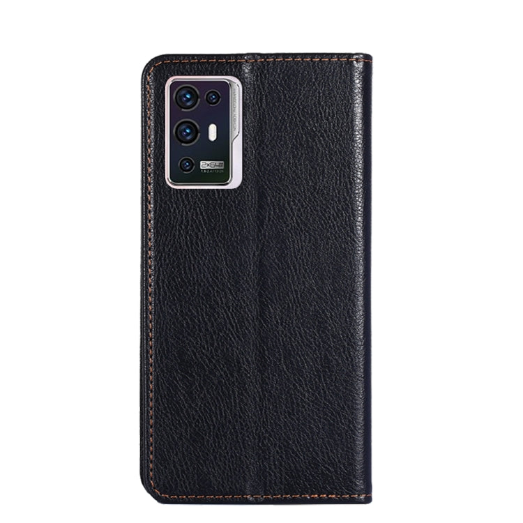 For ZTE Axon 30 Pro 5G Gloss Oil Solid Color Magnetic Leather Phone Case