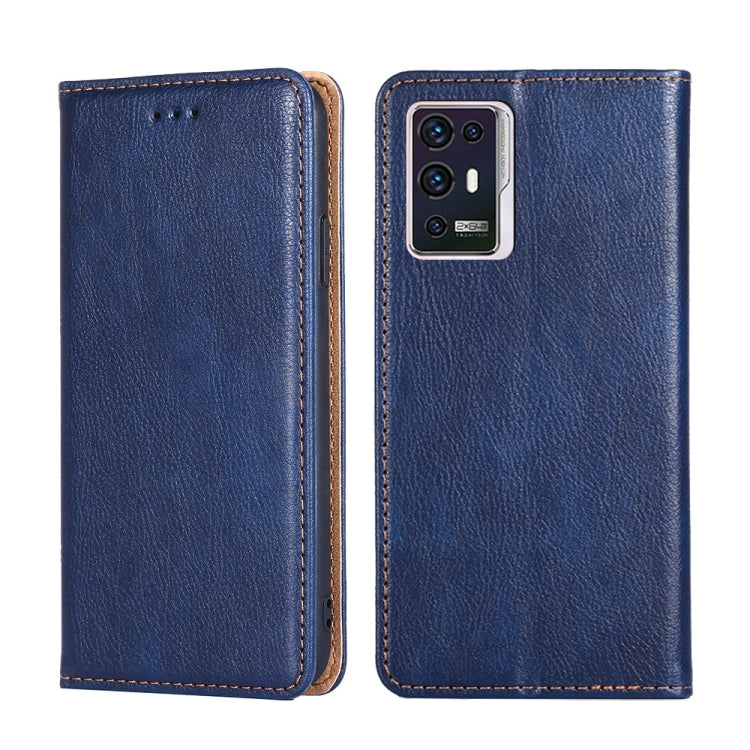 For ZTE Axon 30 Pro 5G Gloss Oil Solid Color Magnetic Leather Phone Case