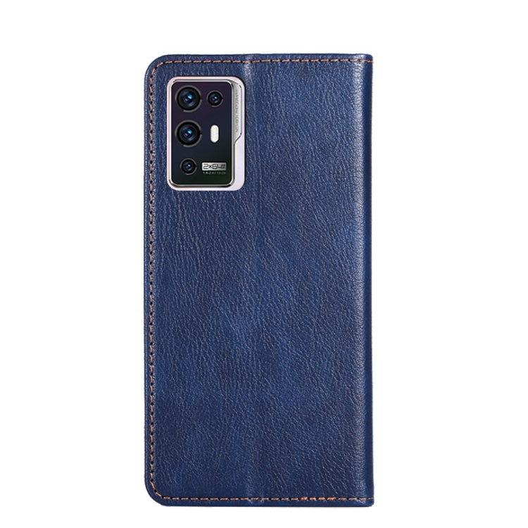 For ZTE Axon 30 Pro 5G Gloss Oil Solid Color Magnetic Leather Phone Case