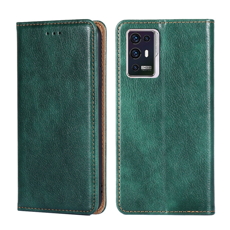 For ZTE Axon 30 Pro 5G Gloss Oil Solid Color Magnetic Leather Phone Case