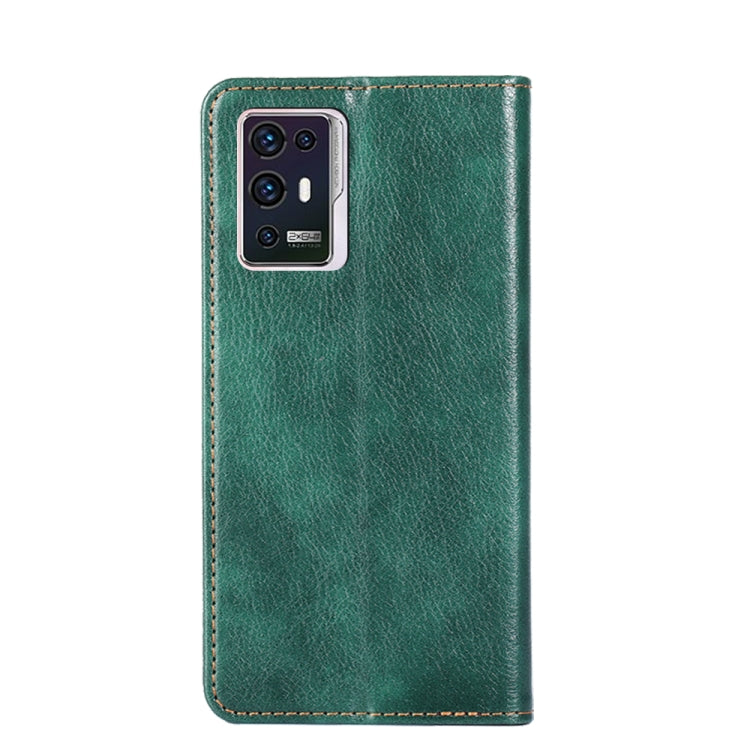 For ZTE Axon 30 Pro 5G Gloss Oil Solid Color Magnetic Leather Phone Case