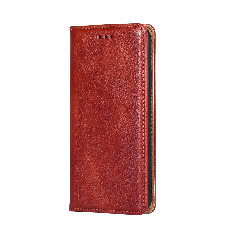 For ZTE Axon 30 Pro 5G Gloss Oil Solid Color Magnetic Leather Phone Case