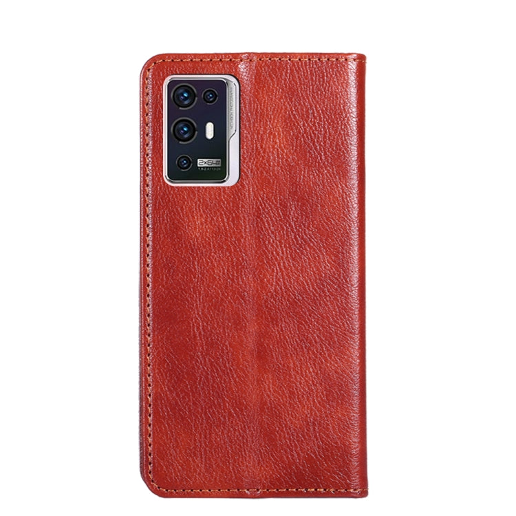 For ZTE Axon 30 Pro 5G Gloss Oil Solid Color Magnetic Leather Phone Case