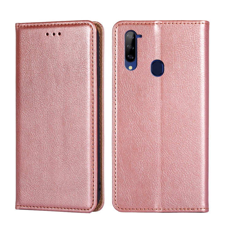 For ZTE Libero 5G Gloss Oil Solid Color Magnetic Leather Phone Case