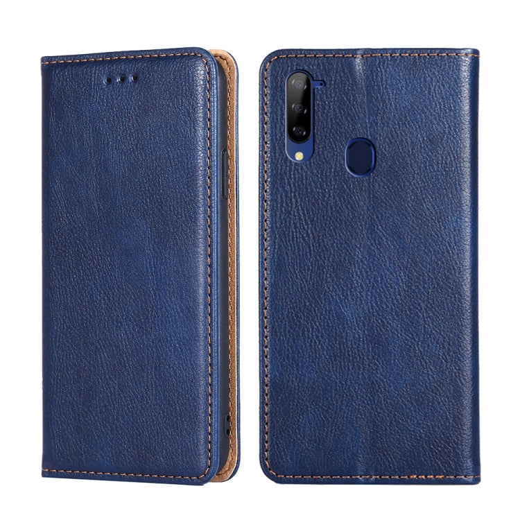 For ZTE Libero 5G Gloss Oil Solid Color Magnetic Leather Phone Case