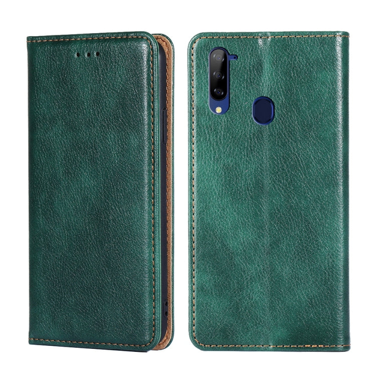For ZTE Libero 5G Gloss Oil Solid Color Magnetic Leather Phone Case