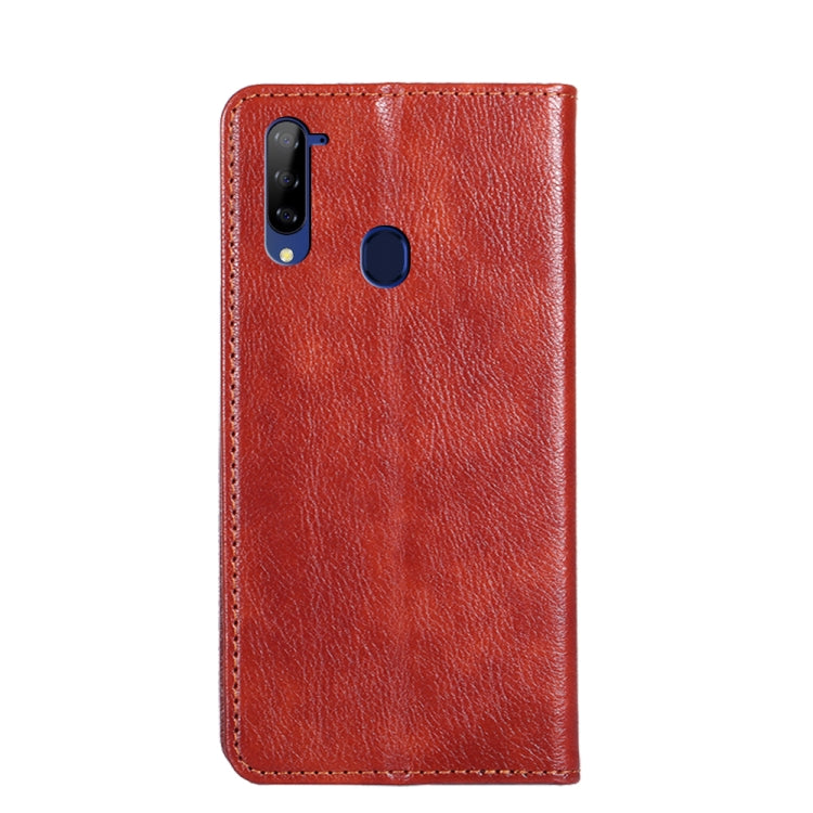 For ZTE Libero 5G Gloss Oil Solid Color Magnetic Leather Phone Case