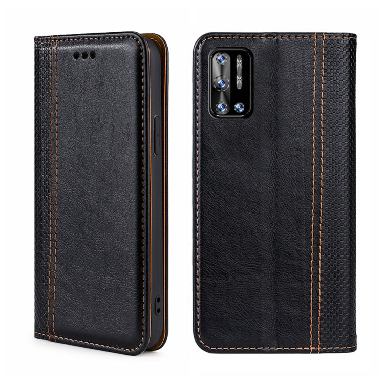 For DOOGEE N40 Pro Grid Texture Magnetic Flip Leather Phone Case