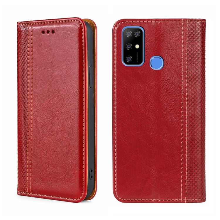 For DOOGEE X96 Pro Grid Texture Magnetic Flip Leather Phone Case