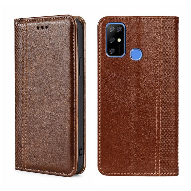For DOOGEE X96 Pro Grid Texture Magnetic Flip Leather Phone Case