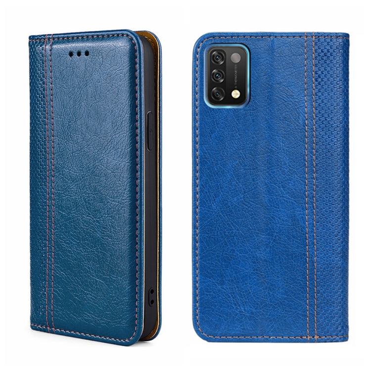 For UMIDIGI A11 Grid Texture Magnetic Flip Leather Phone Case