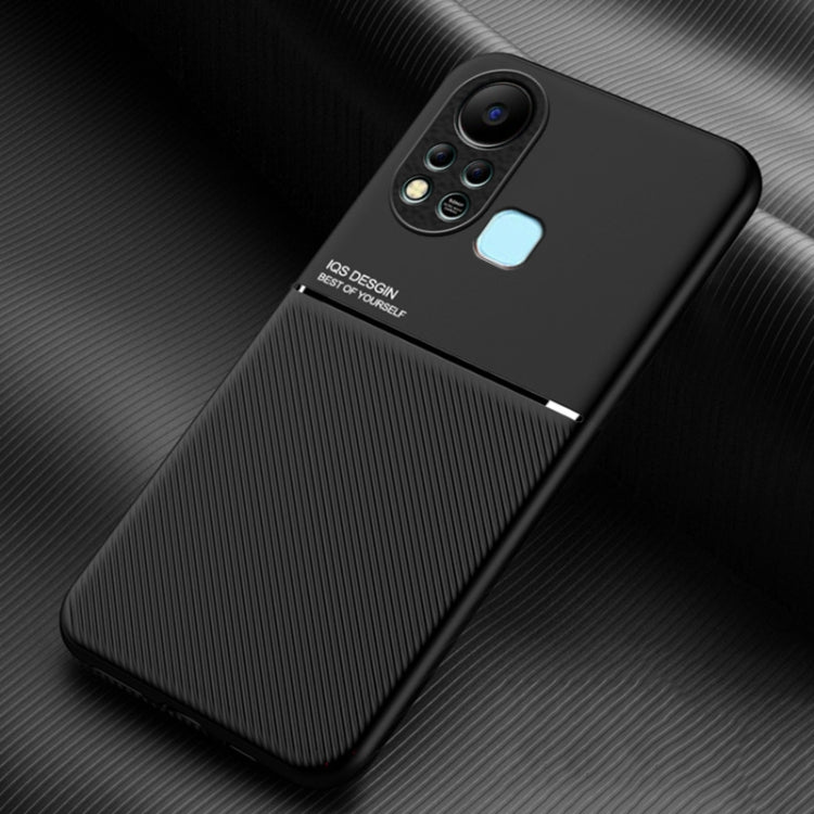 For Infinix Hot 11s Classic Tilt Strip Grain Magnetic Shockproof PC + TPU Phone Case