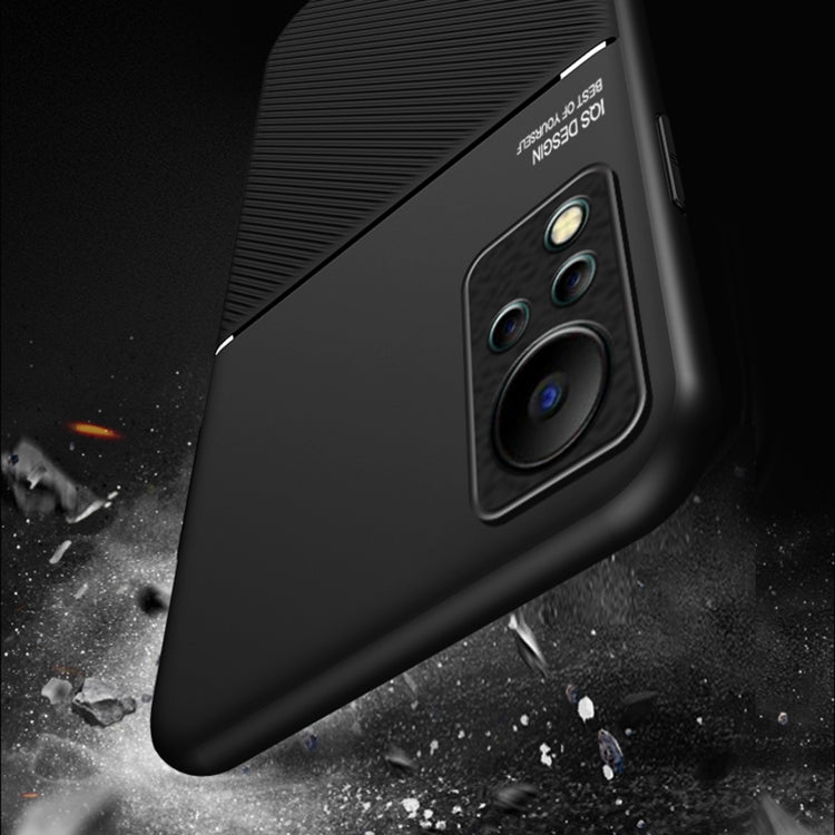 For Infinix Note 11s Classic Tilt Strip Grain Magnetic Shockproof PC + TPU Phone Case