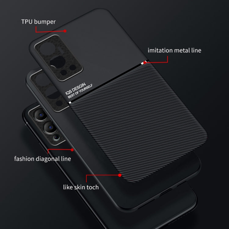 For Infinix Hot 12i X665 Classic Tilt Strip Grain Magnetic Shockproof PC + TPU Phone Case