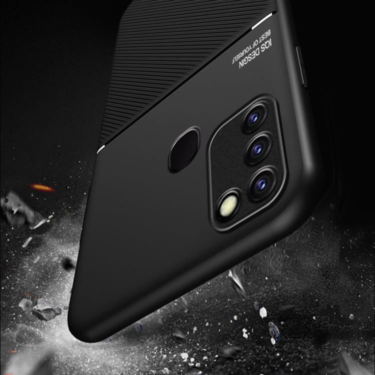 For Infinix Smart 5 Classic Tilt Strip Grain Magnetic Shockproof PC + TPU Phone Case