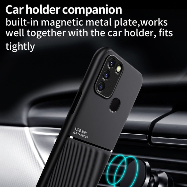 For Infinix Smart 5 Classic Tilt Strip Grain Magnetic Shockproof PC + TPU Phone Case