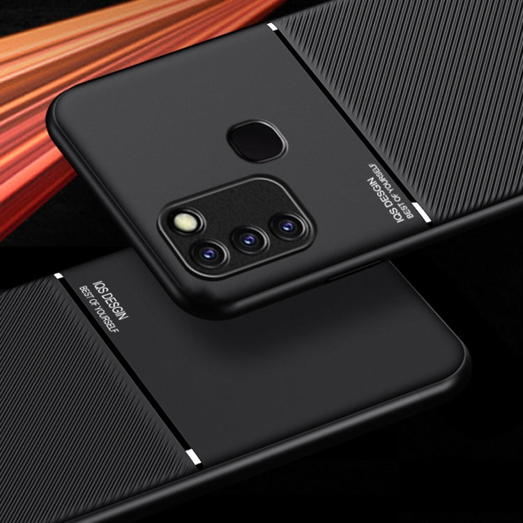 For Infinix Smart 5 Classic Tilt Strip Grain Magnetic Shockproof PC + TPU Phone Case