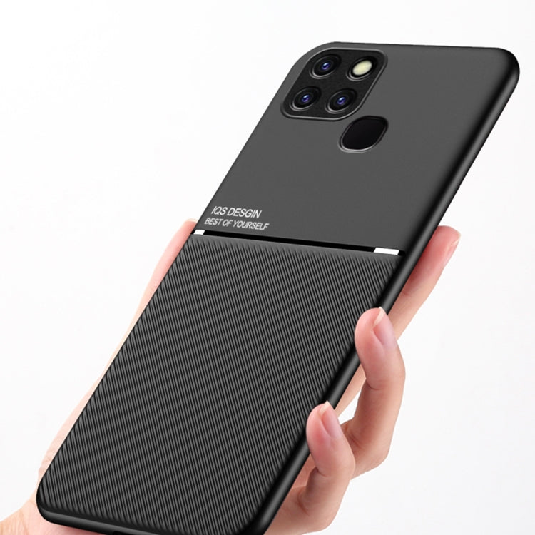 For Infinix Smart 6 Classic Tilt Strip Grain Magnetic Shockproof PC + TPU Phone Case