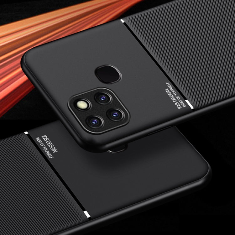For Infinix Smart 6 Classic Tilt Strip Grain Magnetic Shockproof PC + TPU Phone Case