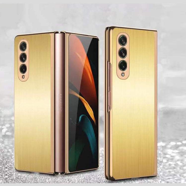 For Samsung Galaxy Z Fold3 5G Electroplated Stainless Steel Phone Case