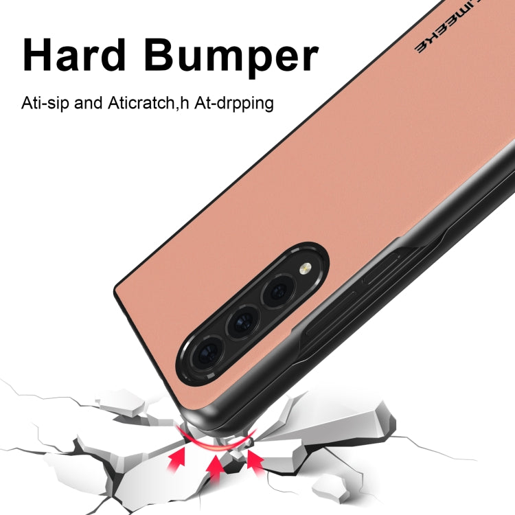 For Samsung Galaxy Z Fold4 5G LC.IMEEKE Shock-resistant Plain Leather All-inclusive Protective Case