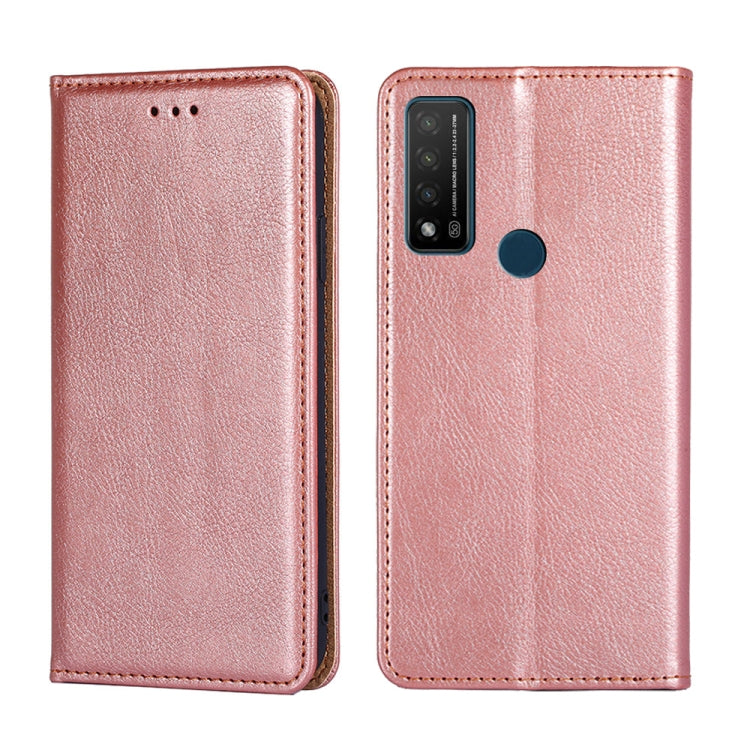 For TCL 20 R 5G / Bremen / 20 AX 5G Gloss Oil Solid Color Magnetic Leather Phone Case