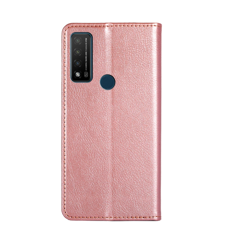 For TCL 20 R 5G / Bremen / 20 AX 5G Gloss Oil Solid Color Magnetic Leather Phone Case