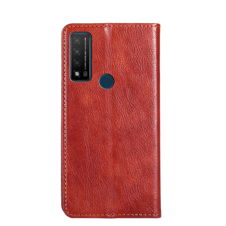 For TCL 20 R 5G / Bremen / 20 AX 5G Gloss Oil Solid Color Magnetic Leather Phone Case
