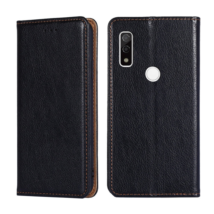 For Fujitsu Arrows WE F-51B Gloss Oil Solid Color Magnetic Leather Phone Case
