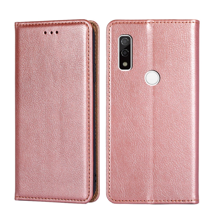 For Fujitsu Arrows WE F-51B Gloss Oil Solid Color Magnetic Leather Phone Case