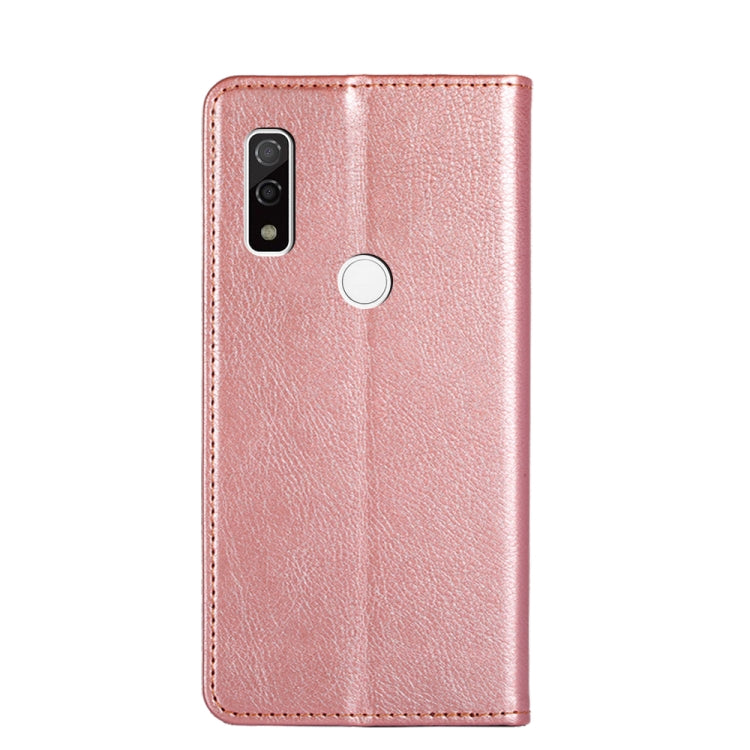 For Fujitsu Arrows WE F-51B Gloss Oil Solid Color Magnetic Leather Phone Case