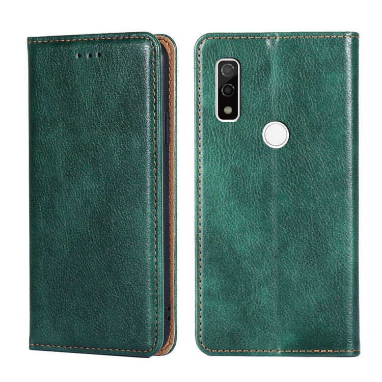 For Fujitsu Arrows WE F-51B Gloss Oil Solid Color Magnetic Leather Phone Case