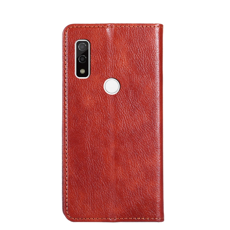 For Fujitsu Arrows WE F-51B Gloss Oil Solid Color Magnetic Leather Phone Case