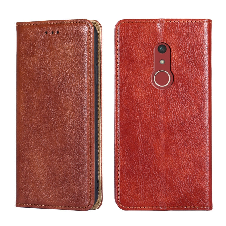 For Fujitsu Arrow Be4 Plus F-41B Gloss Oil Solid Color Magnetic Leather Phone Case